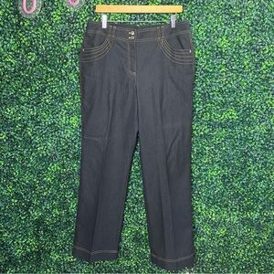 Larry Levine Sport Stretch Black Denim Jeans Sz 12